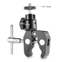 SmallRig Clamp Mount with 1/4 Screw Ball Head Mount 1124
