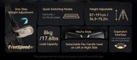 SmallRig FreeBlazer AD-80 Heavy-Duty 191cm / 8 Kg Aluminum Alloy Tripod Kit 4163