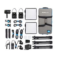 Nanlite PavoSlim 60B LED Panels and Forza 60B II Kit with Fresnel, Pop-Up Softboxes, Stands and Case