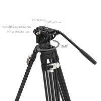 SmallRig FreeBlazer AD-80 Heavy-Duty 191cm / 8 Kg Aluminum Alloy Tripod Kit 4163