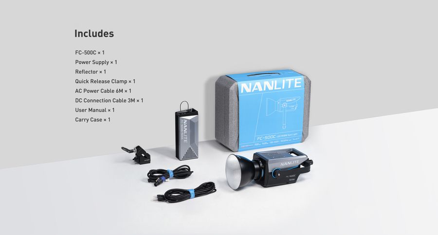 Nanlite FC-500C RGBW LED Spotlight 57050 Lux