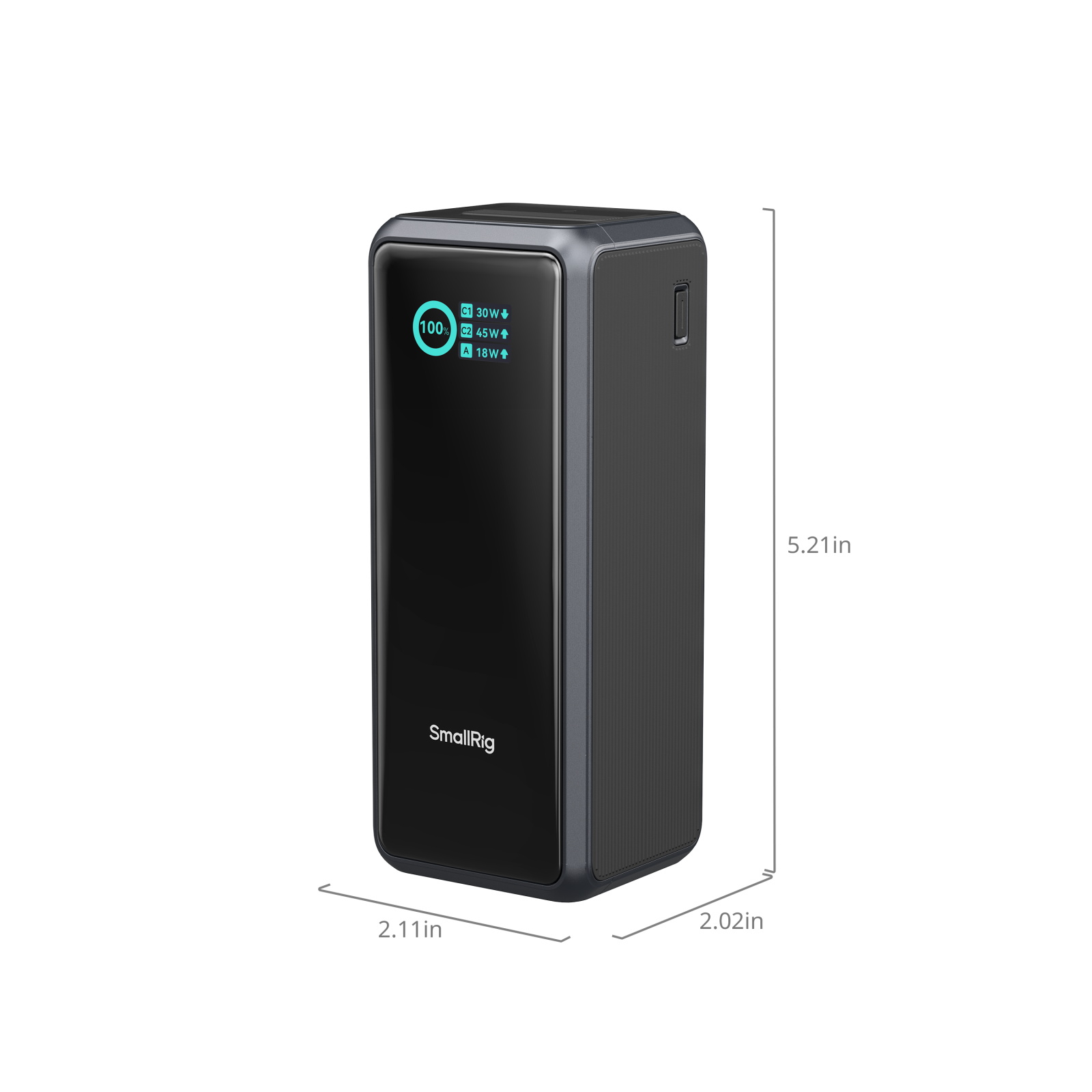 SmallRig Nano72 Power Bank with Detachable V-Mount Plate, Built-In Retractable Cable, 1/4"-20 Threaded Hole 6108