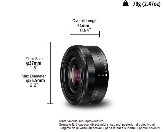 PANASONIC LUMIX G VARIO 12-32mm f/3.5-5.6 ASPH. LENS (H-FS12032E-K
