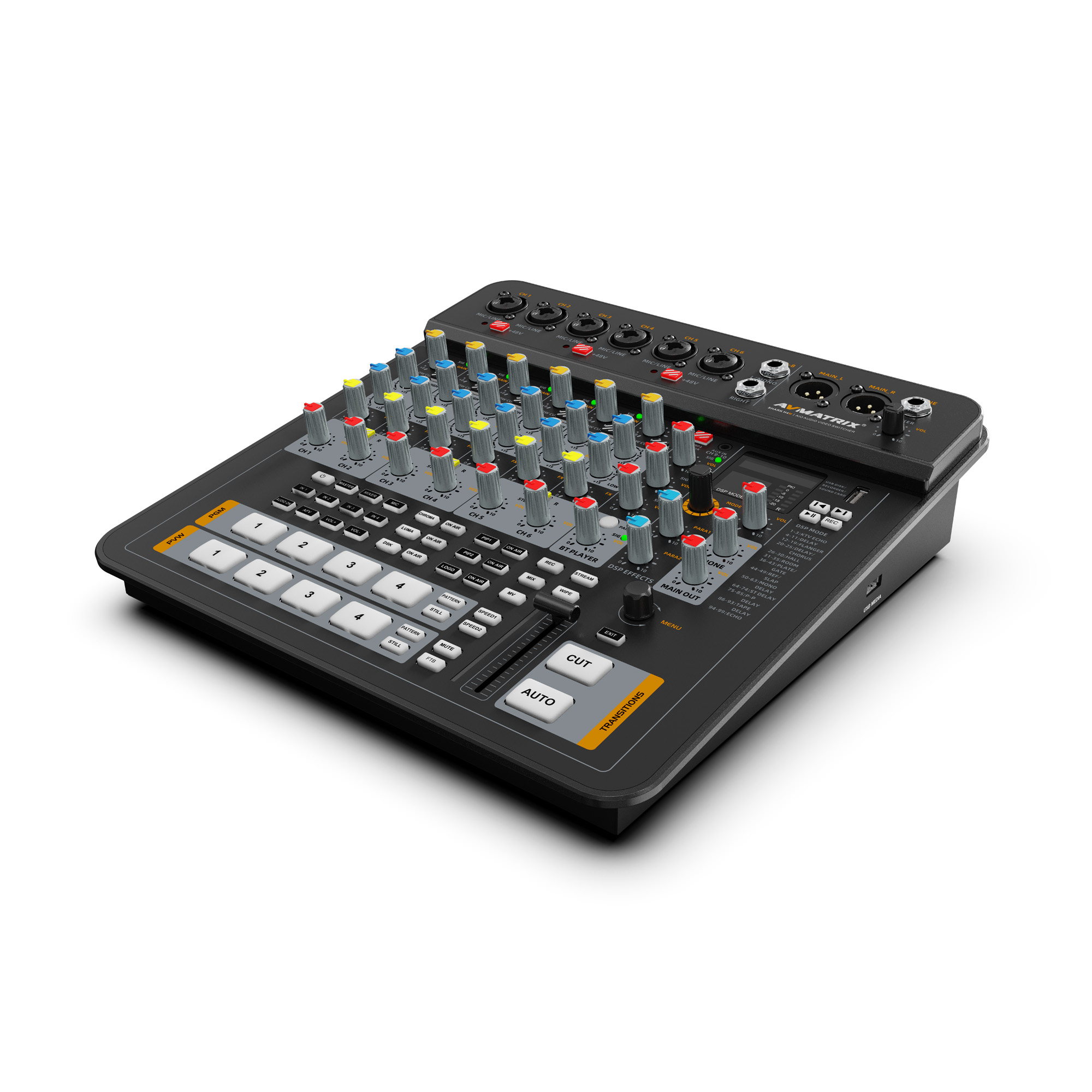 AVMATRIX SHARK H4M All-in-one 4 Channel HDMI Audio Video Switcher