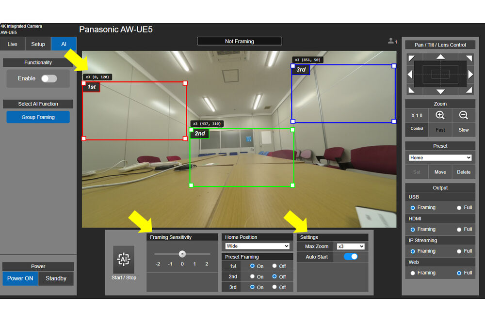 Panasonic AW-UE5 4K60 Ultrawide ePTZ Camera with AI Functions (Black)
