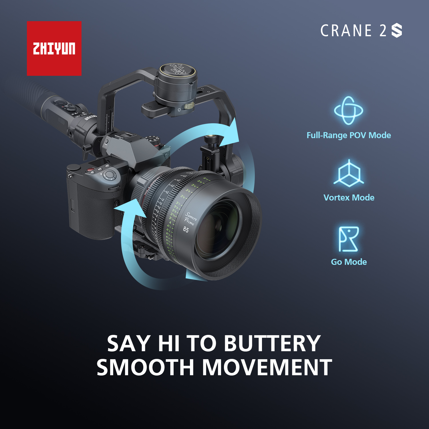 Zhiyun-Tech CRANE 2S Handheld Gimbal Stabilizer - WESTBUY