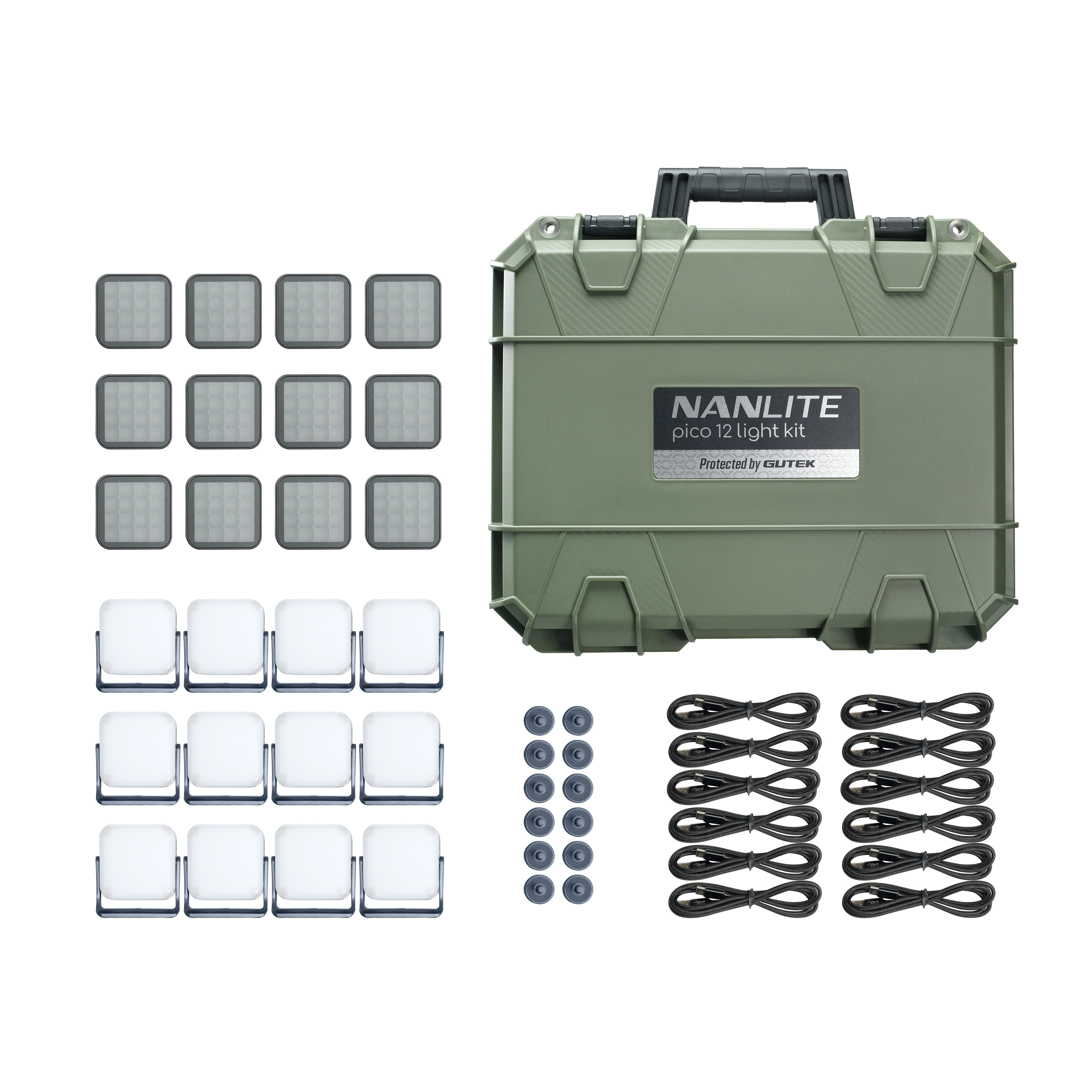 Nanlite pico LED Mini Pocket Light (Midnight Blue, 12-Light Kit)