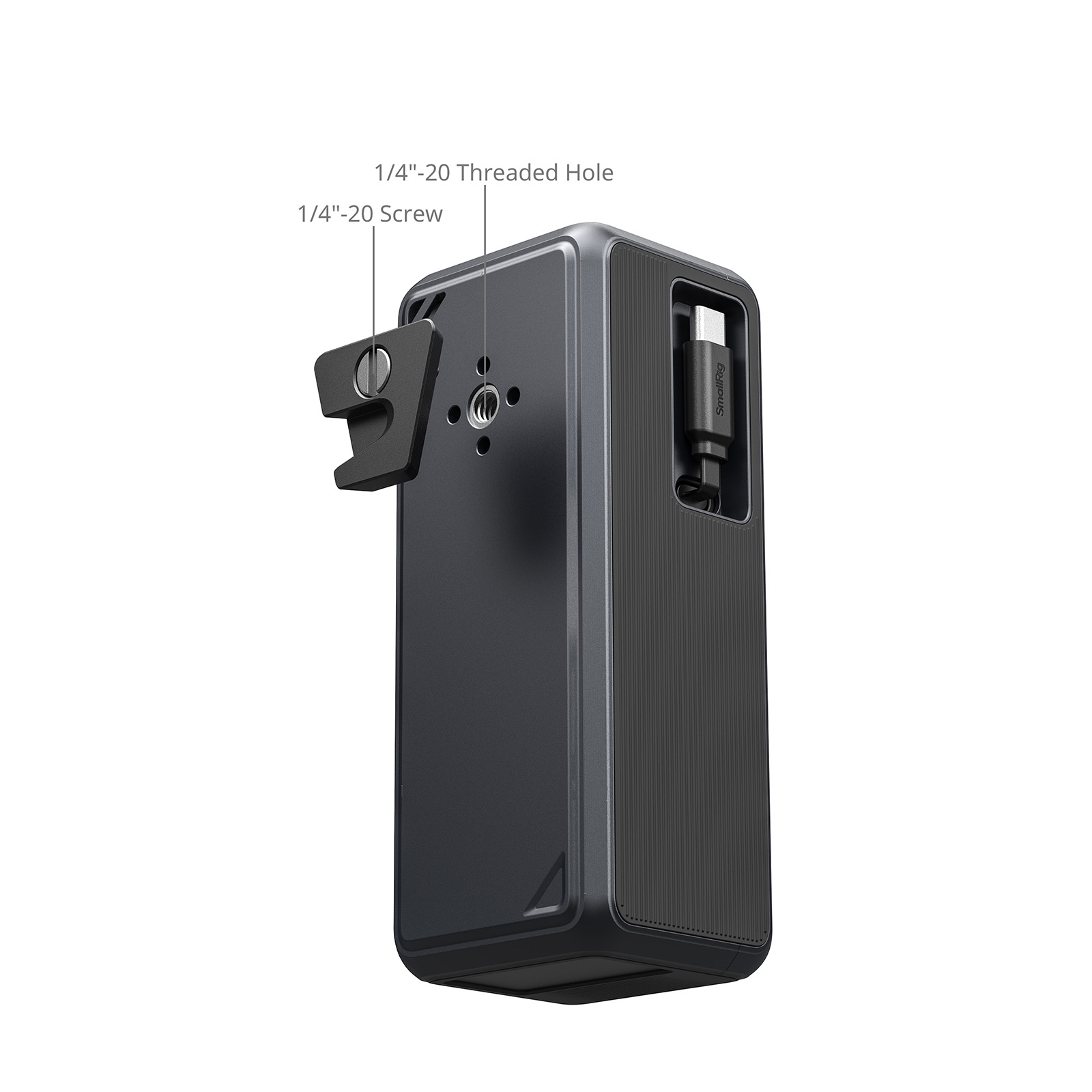 SmallRig Nano72 Power Bank with Detachable V-Mount Plate, Built-In Retractable Cable, 1/4"-20 Threaded Hole 6108