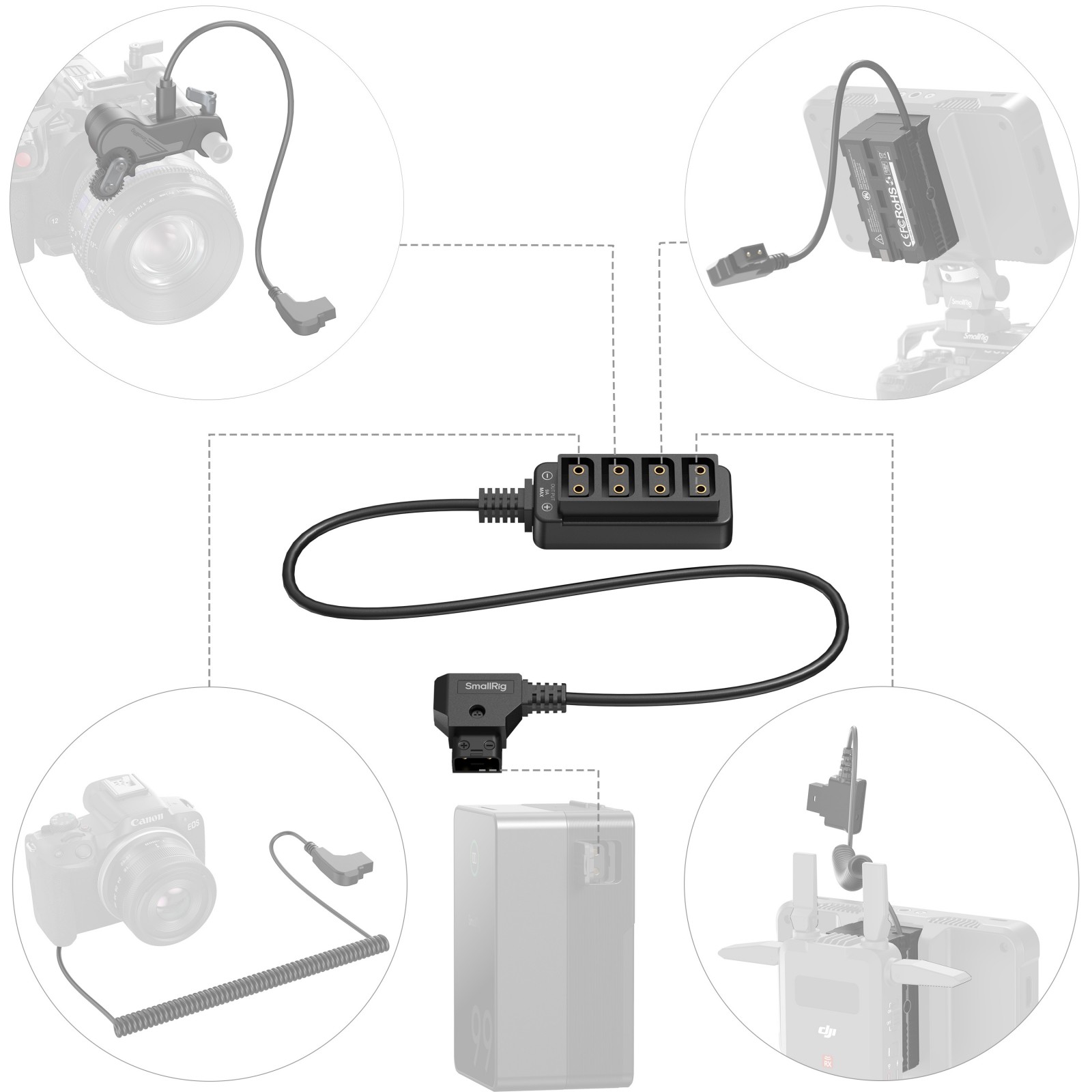 SmallRig D-Tap 1-to-4 Power Cable 4831 - WESTBUY
