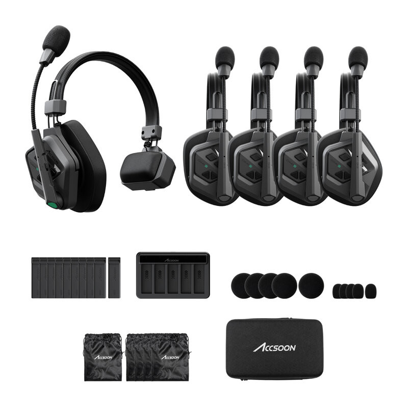 Accsoon CoMo II 1 Host 4 Remote - Long Range Full-Duplex Wireless DECT Intercom System
