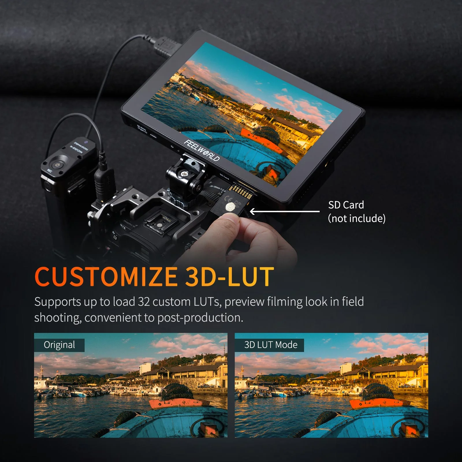 FeelWorld F7 Plus 7 Inch 1200nit Touchscreen 4K HDMI Field Monitor
