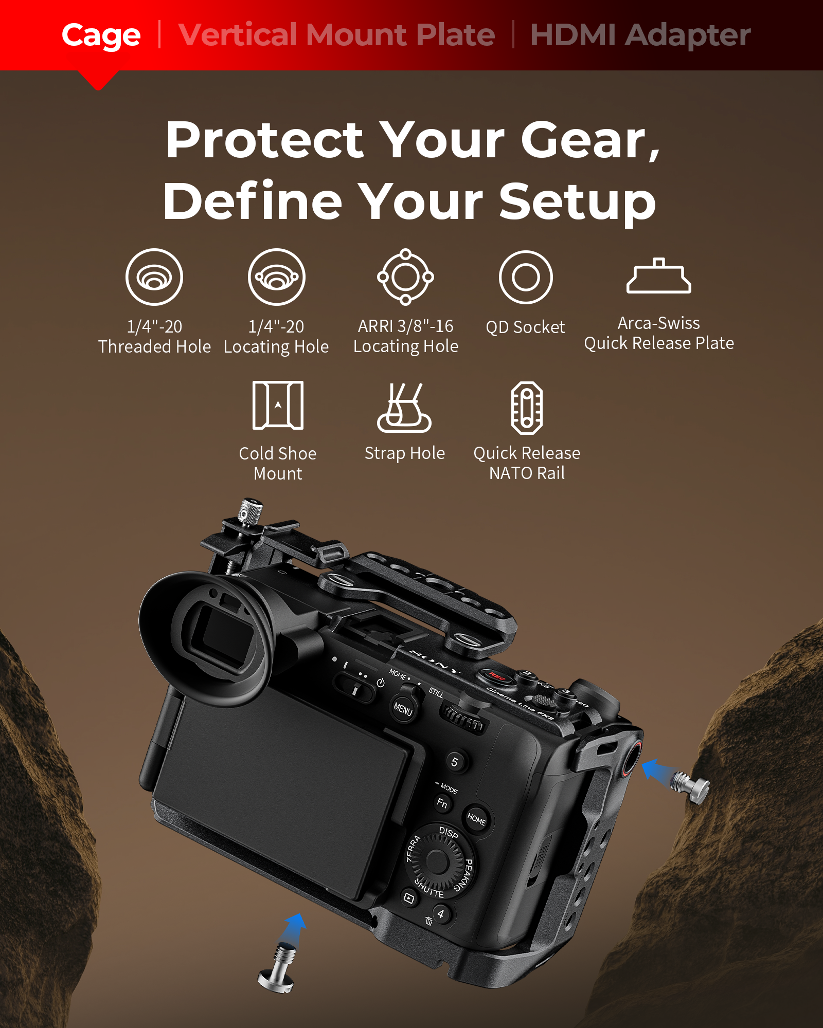 SmallRig Basic Cage Kit for Sony FX2 5589 - WESTBUY