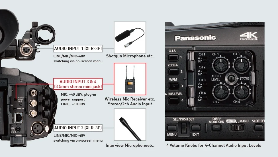Panasonic AG-CX370 UHD 4K Pro Camcorder with NDI|HX2 and Auto