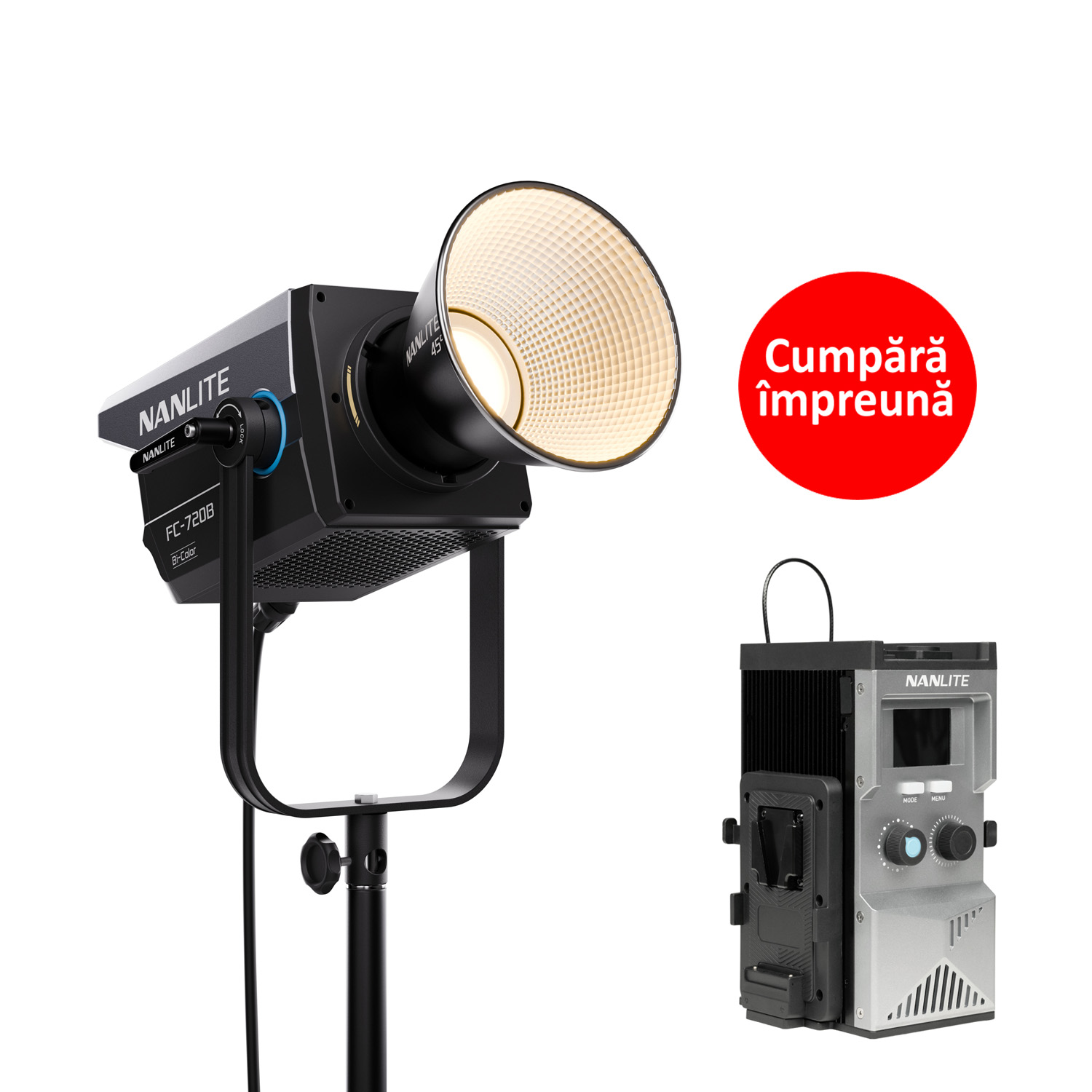 Nanlite FC-720B LED Bi-color Spot Light 750W / 133800 LUX - WESTBUY