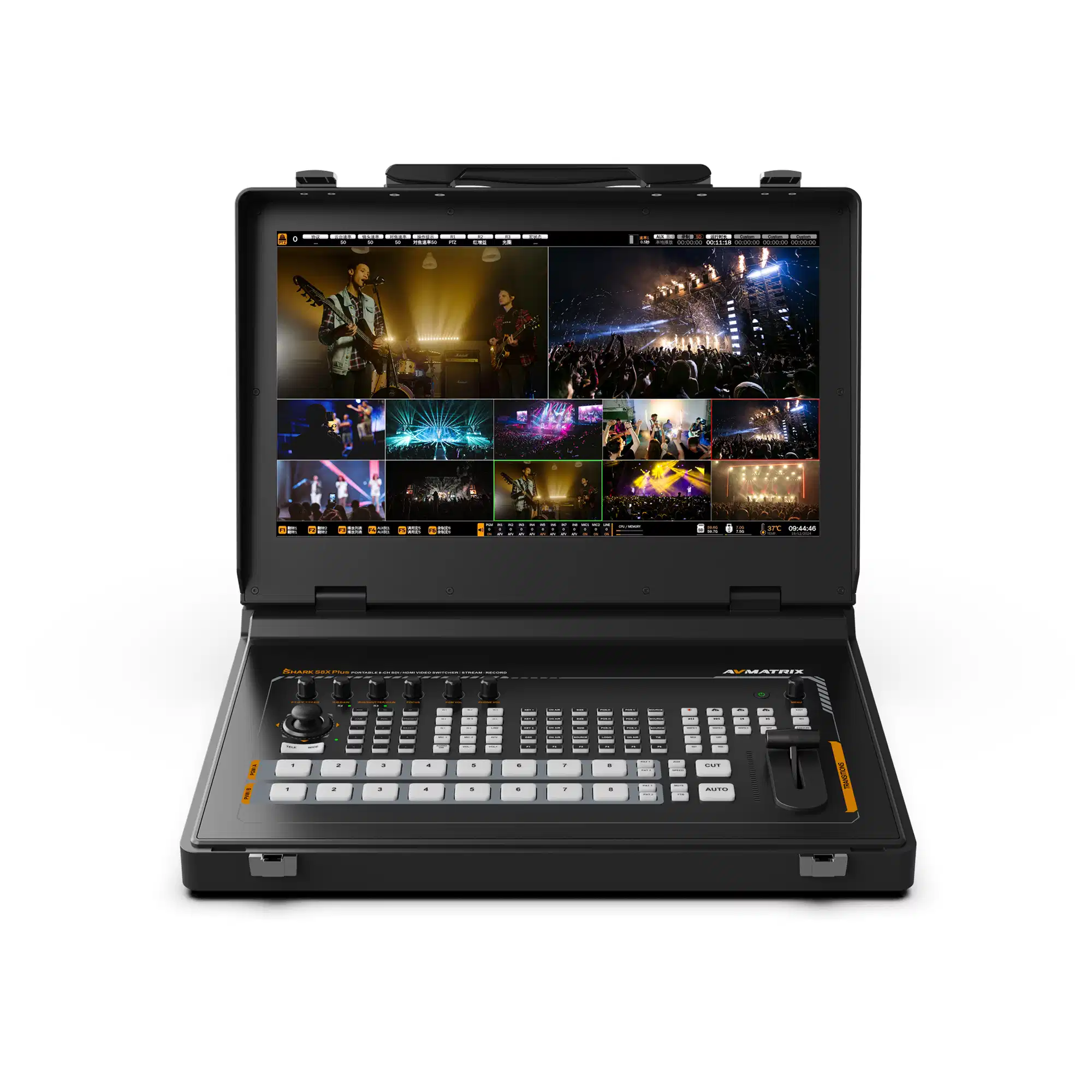 AVMATRIX Shark S8X PLUS 17.3” 8-Channel SDI/HDMI Portable Video