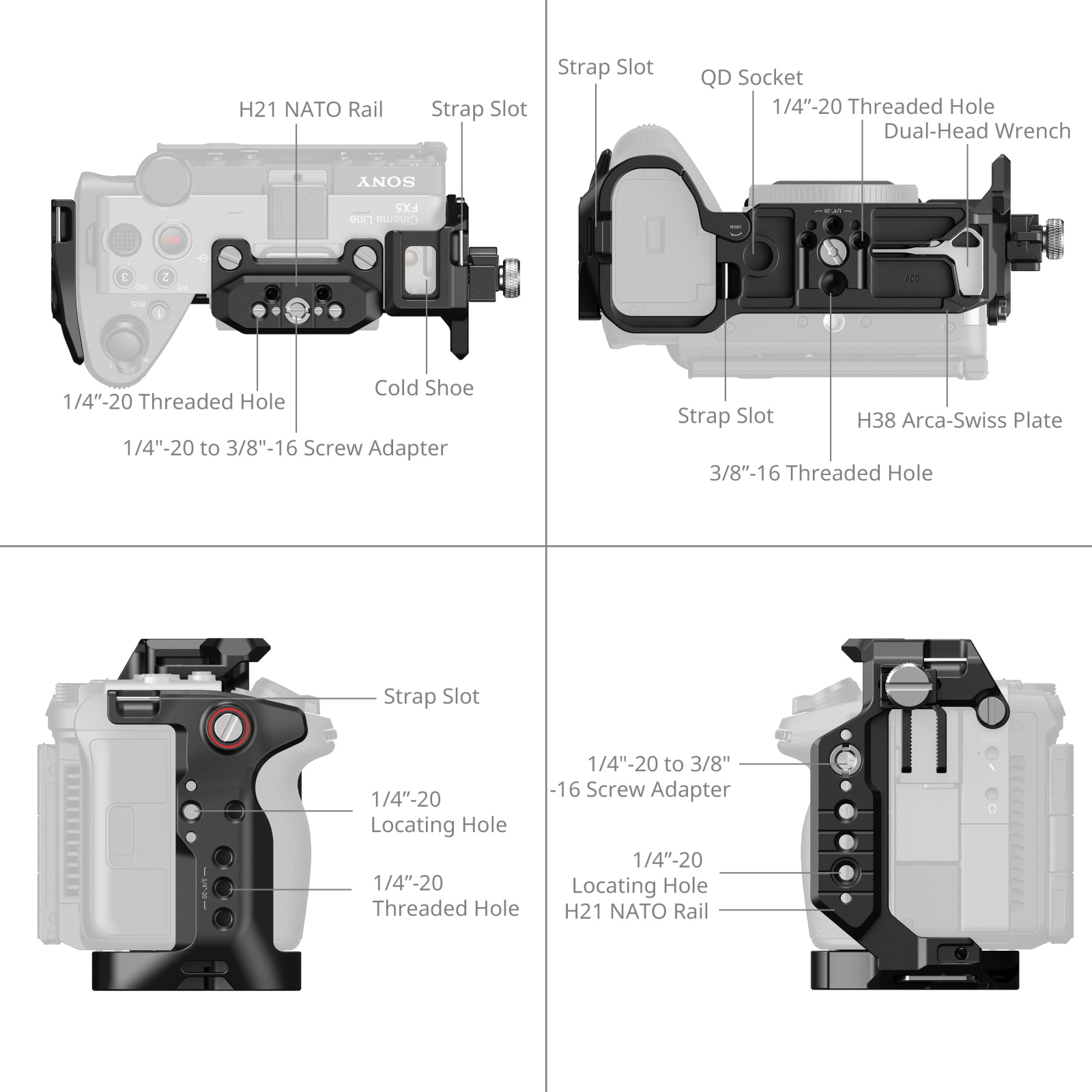 SmallRig "HawkLock" Cage for Sony FX5 6776