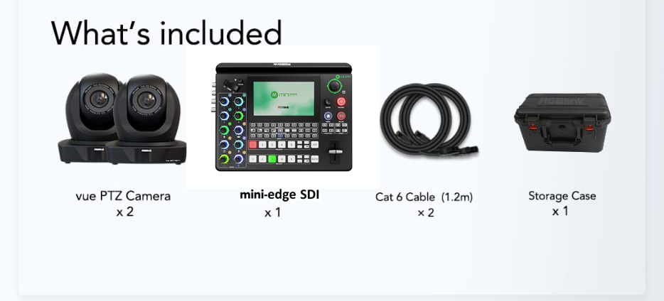 RGBlink Bundle Kit 2 x VUE 20X 4K AI Dynamic Tracking Camera +