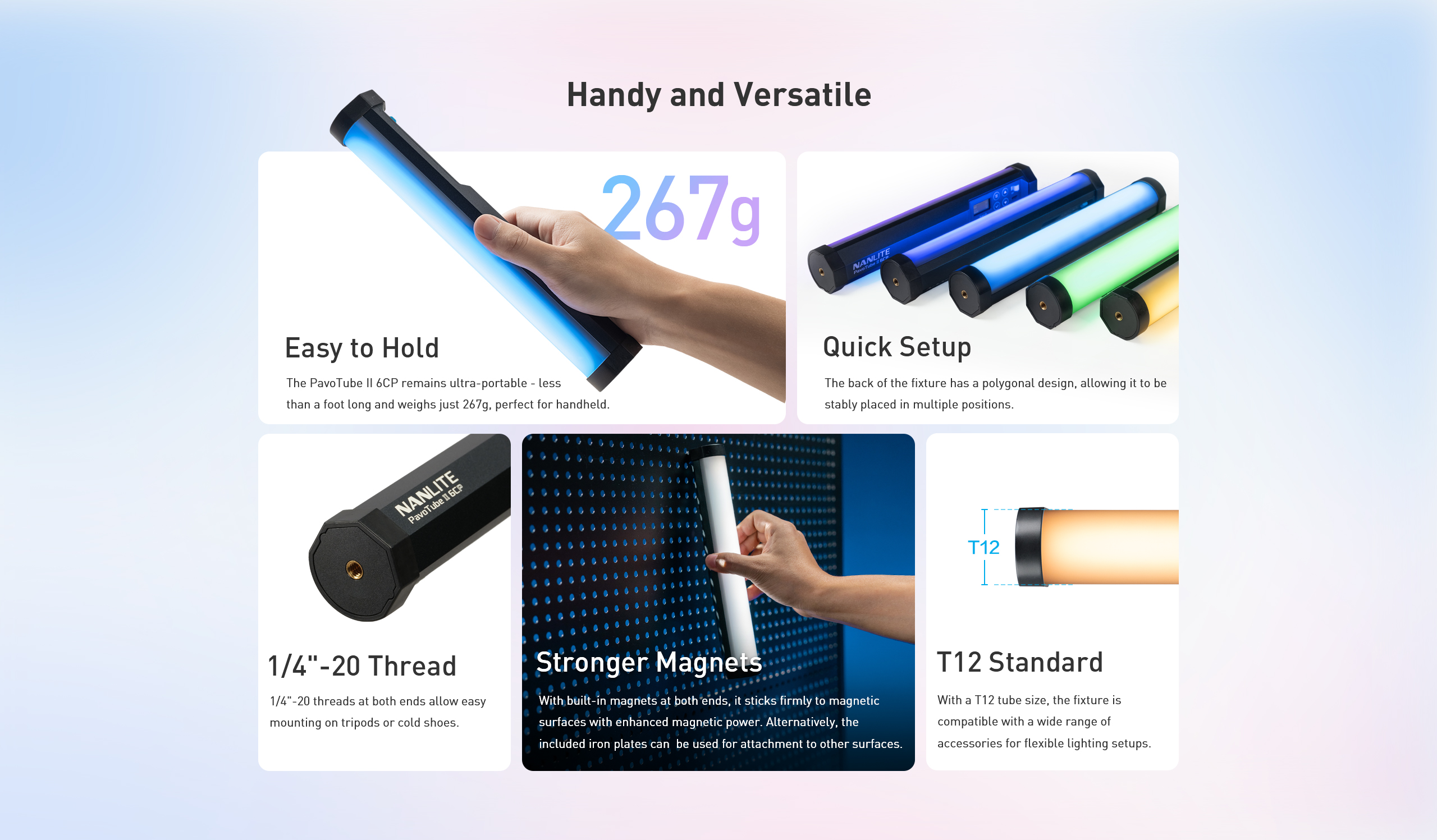 Nanlite PavoTube II 6CP RGB LED Tube Light - WESTBUY