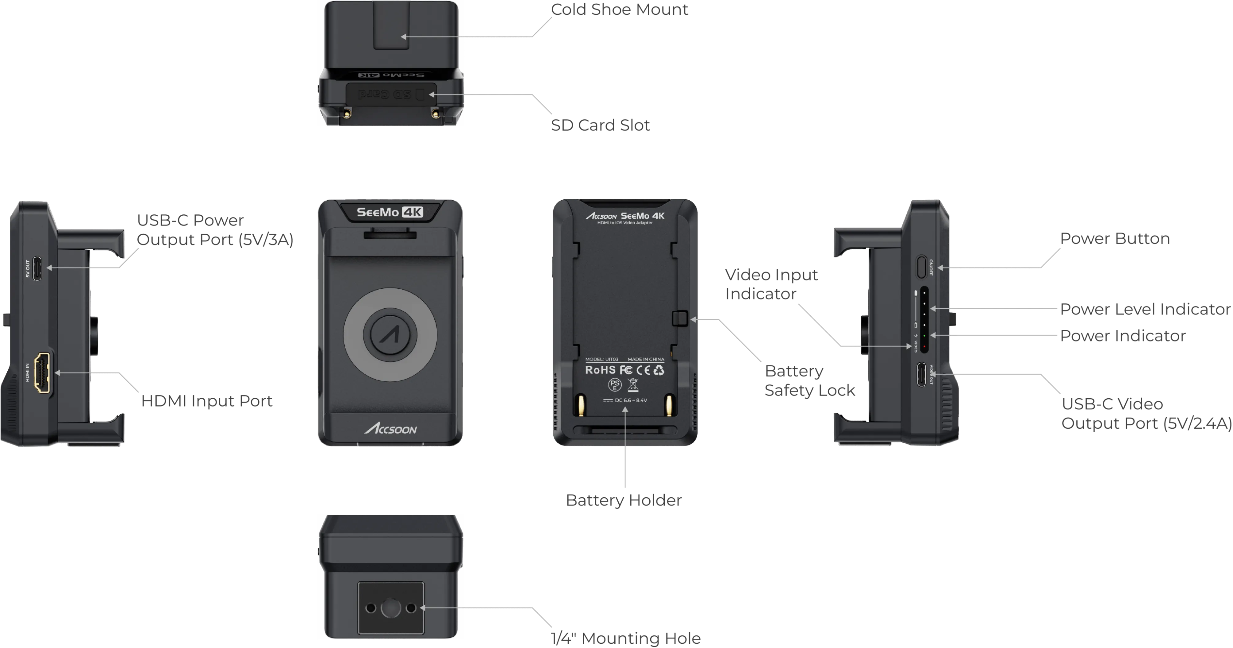 Accsoon SeeMo 4K iOS/HDMI Video Capture Terminal for iPhone and