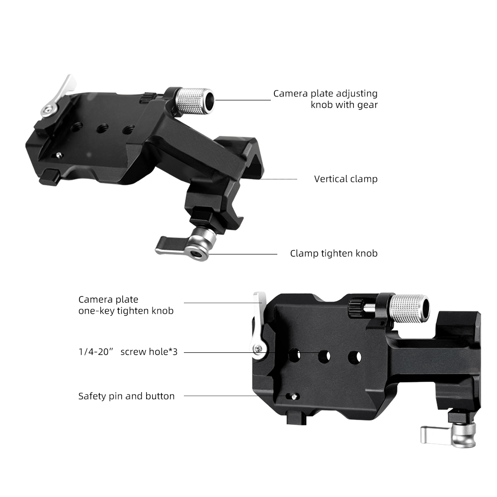 Supporto Verticale Per Fotocamera DJI RS2/RS3/RS3 Pro - Gimbal Per Riprese Social E Video Verticali - Foto 12
