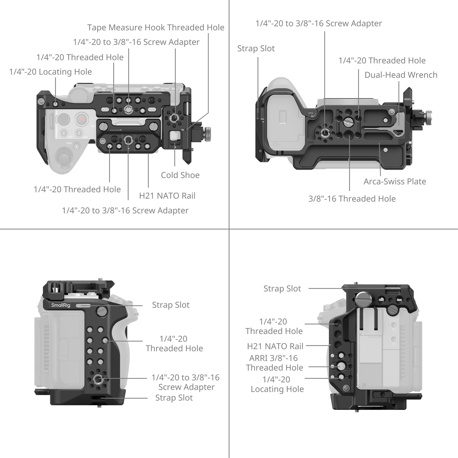 SmallRig Advanced "Hawklock" Cage for Sony FX5 6774