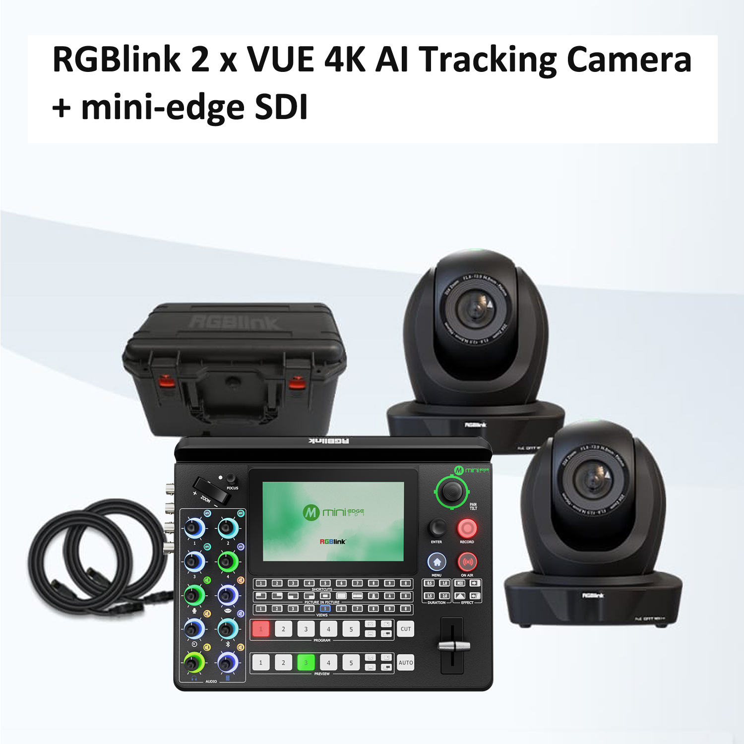 b＋com 4X lite RGBlink Bundle Kit 2 x VUE 20X 4K AI Dynamic Tracking Camera +