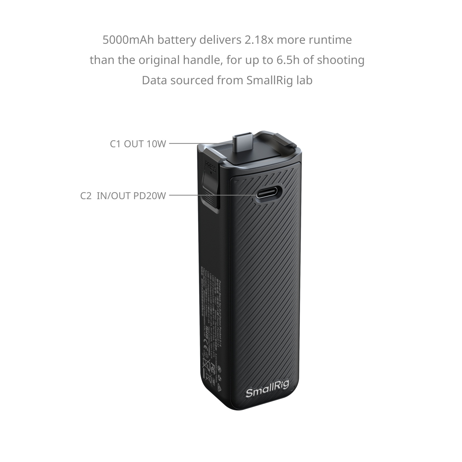 SmallRig Power Bank for DJI Osmo Pocket 4P / 4 / 3 5705
