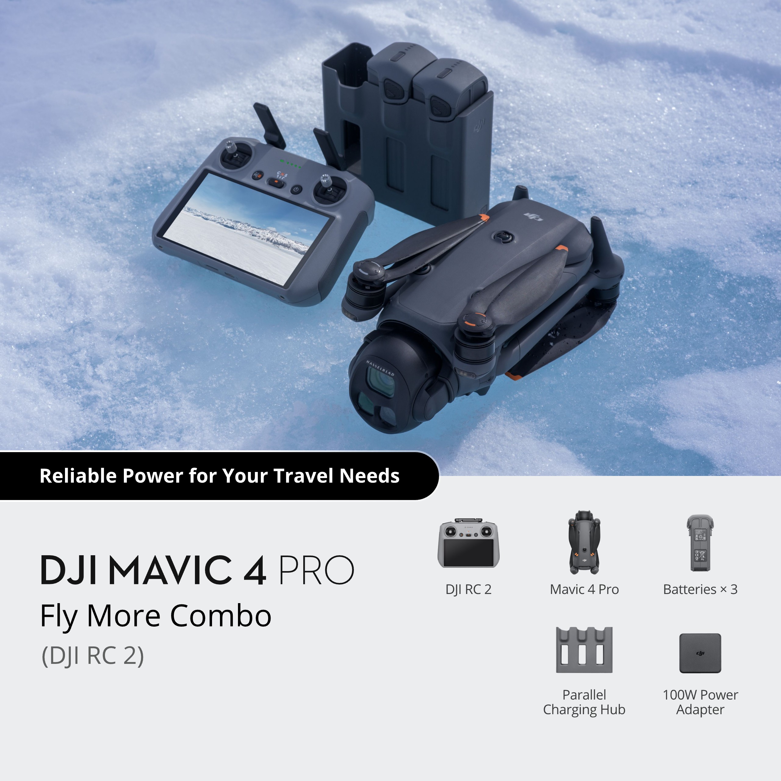 DJI Drona DJI Mavic 3 Pro Fly More Combo, DJI RC PRO, 5.1K/50, 20MP+48MP+12MP, GPS, 1 TB SSD, 43 min, 21 m/s, Gri - imagine 2